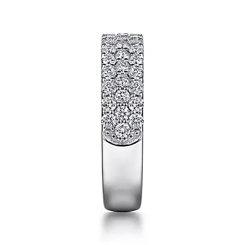 Page 4 - Wide 14K White Gold Prong Set Diamond Anniversary Band
