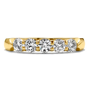Five-Stone Wedding Band .50ctw in 18K Yellow Gold