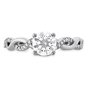Destiny Lace HOF Semi-Mount .15ctw in 18K White Gold