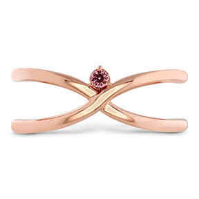 Love Code - Love Wrap Band With Sapphires .03ctsw in 18K Rose Gold