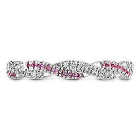 Harley Go Boldly Braided Power Band With Sapphires .10ctdw in 18K White Gold