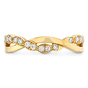 Lorelei Floral Twist Band .20ctw in 18K Yellow Gold