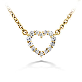 Signature Heart Pendant - Small .12ctw in 18K Yellow Gold