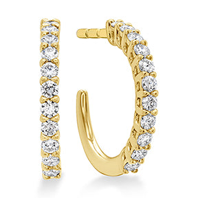 Signature Round Hoop - XSmall .17ctw in 18K Yellow Gold