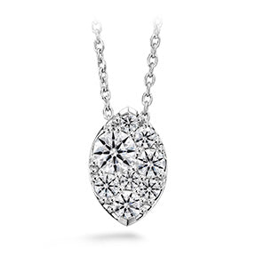 Tessa Diamond Navette Pendant .48ctw in 18K White Gold